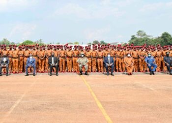 President Museveni at the commissioning of the Uganda Prisons Service