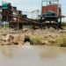 Sand mining in Lwera