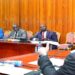 L-R: KCCA's Eng. Justus Akankwasa, Eng. Luyimbazi and Minister Kabuye interfacing with the committee at Parliament