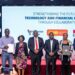 Mastercard Inc, Equity Bank and The Innovation Village Officials pose for a group photo at Kampala Serena Hotel on Wednesday