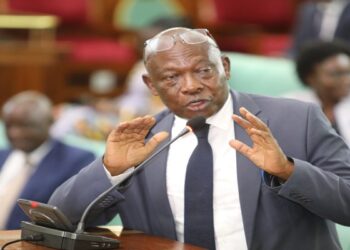 Minister Dominic Gidudu responding to concerns of MPs during plenary on Tuesday, 10 October 2023