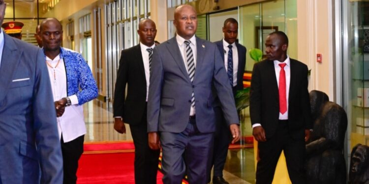 Burundi Vice President Prosper Bazombanza arrives in Uganda