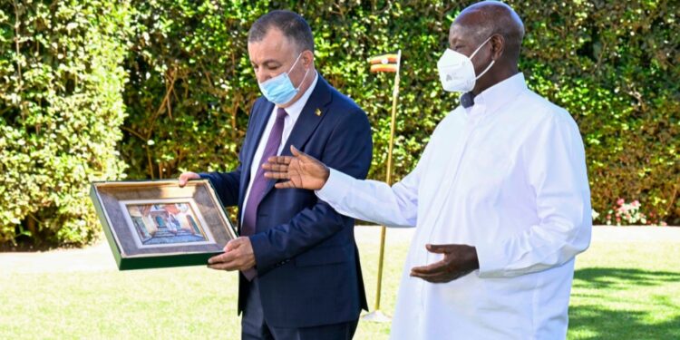 President Museveni with Ambassador Cherif