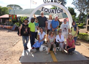 Tourists at the Equator