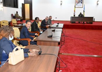 President Yoweri Museveni in a meeting with Minister of the People’s Power for Foreign Affairs of the Bolivarian Republic of Venezuela H.E. Yván Eduardo Gil Pinto and his delegation at the State Lodge Nakasero on 2nd October 2023. Photo by PPU/ Tony Rujuta.