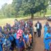 Zzimula with P.7 pupils at Myanzi  primary school