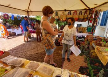 Shoppers check out some of the products at a previous Christmas pop up market