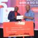 Home Broadband Director at Airtel Uganda, Denis Kahindi (L), handing over the first 5G Home Broadband Device to Fred Kasumba(R), the winner of the Airtel – Wednesday Night Golf monthly mug tournament. The 5G  Home Broadband Device  is a gateway to a world of possibilities allowing users to experience higher multi-Gps peak data speeds, more reliability, massive network capacity, increased availability while exploring the internet for entertainment, gaming, streaming, or remote work.