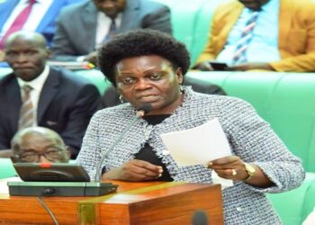 Hon. Sarah Opendi presenting the Alcoholic Drinks Control Bill, 2023 to Parliament on Tuesday 14 November 2023