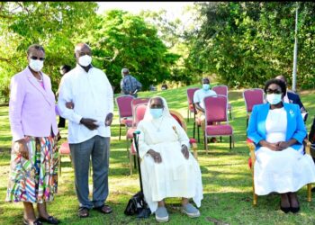 Maama Janet Museveni,  President Museveni , Rev. Sr. Nayiga and Hon. Ruth Nankabirwa