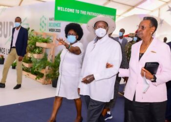 President Museveni with Mama Janet Museveni and Dr. Musenero