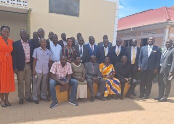 Officials from the Office of the President in a group photo with RDCs,  RISO and DISOs from Karamoja