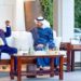 Abu Dhabi, UAE - President Museveni meets Sheikh Mohamed bin Zayed Al Nahyan at Presidential Palace -