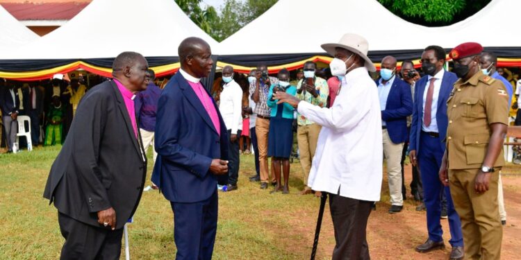 President Museveni having an interaction with some religious leaders