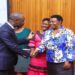 Tayebwa interacts with former MP and SACCO board member, Hon. Miria Matembe at the AGM