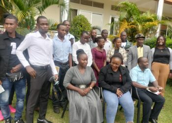 A group of Southern Buganda Journalists Association led by Daily Monitor's Editor Al-mahad Ssenkabirwa convened during a media training in Masaka City. Journalists are expected to unite and rally for leadership.