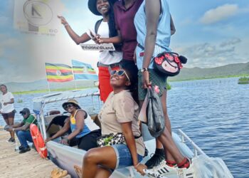 Fired up guests preparing to go for a boat cruise on the Nile during a recent visit to Arra Fishing Lodge