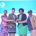 Hon. Victoria Sekitoleko, Chairperson, Uganda Agribusiness Alliance, Freda Bwiizi, Director Planning & Res...rar General, Mercy K. Kainobwisho & Daniel Kazibwe, Chairman, National Cultural Forum displaying URSB's best agency award