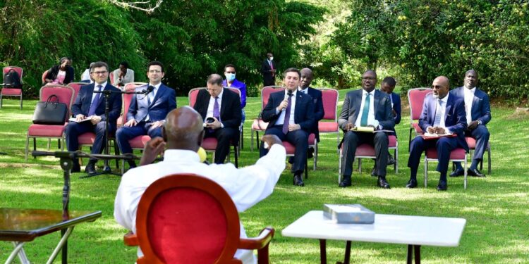 President Museveni in a meeting with a delegation from Azerbaijan