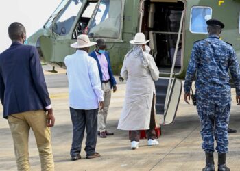 President Museveni with Mama Janet leaving for Rwakitura