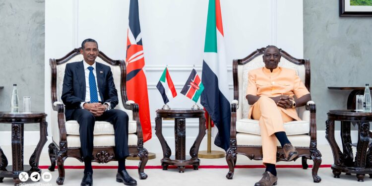 Gen Dagalo with Kenya's President William Ruto