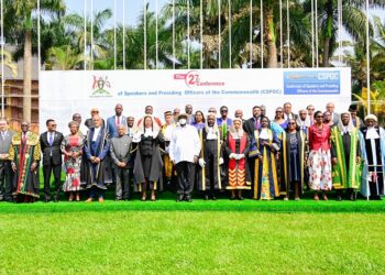 President Museveni with Speakers and Presiding Officers