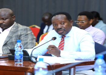 Defence committee chairperson, Hon. Wilson Kajwengye, presenting before the Budget Committee on Wednesday, 17 January 2024