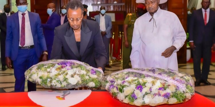 President Yoweri Museveni and the First Lady, Janet Museveni