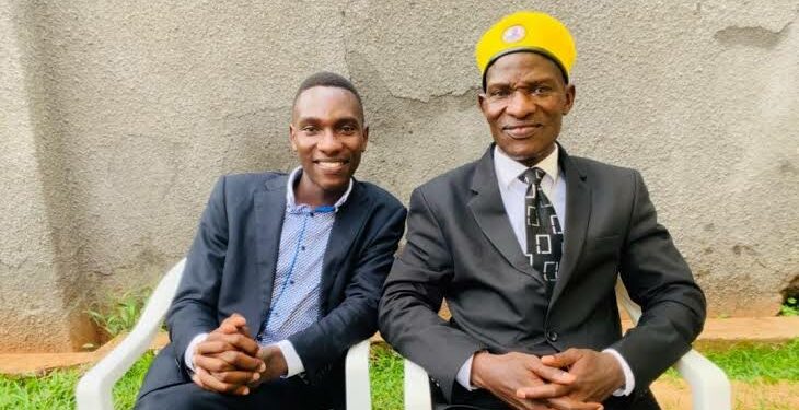 Tamale Mirundi Junior with his father Tamale Mirundi