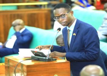 Hon. Boniface Okot presenting the committee report on nuclear weapons on Tuesday, 13 February 2024