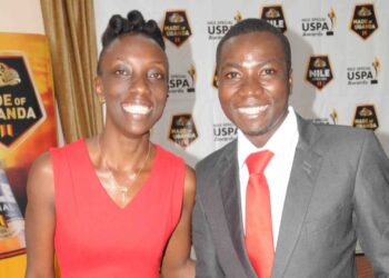 Journalist Brian Mugenyi with Super Sport Television journalist