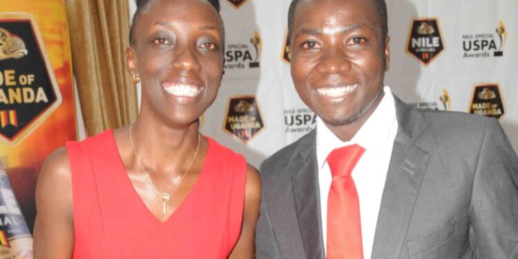 Journalist Brian Mugenyi with Super Sport Television journalist