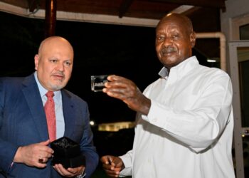 Mr. Karim Khan with President Museveni