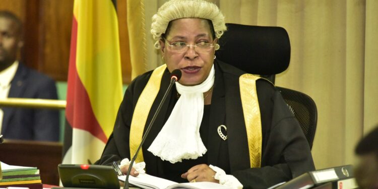 Speaker of Parliament, Anita Among, presides over the House