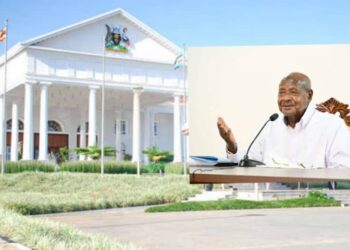 State House,Entebbe,President Museveni (inset)