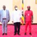 Minister Balaam, President Museveni and NUP Councillor Ali Kateregga