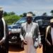 Jinja District Khadhi(L)Sheikh Ismail Adi Basoga,the UMSC National Chairman Prof Dr Mohammed Lubega(M) and the Assistant Mufti/Regional Khadhi Dr Hussein Mohammed Bowa during a recent locus meeting in Jinja.