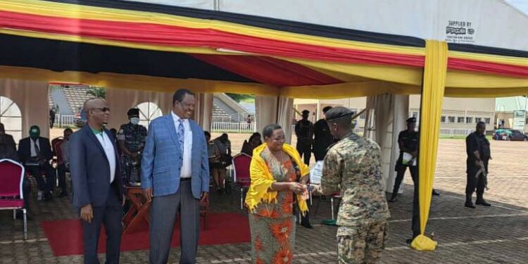 Prime Minister Robinah Nabanja (R) officiated as Guest of Honor at the World Environment Day 2023 at Kololo Independence Grounds in Kampala