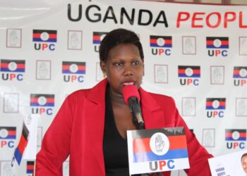 UPC Spokesperson Sharon Arach addressing Journalists on Wednesday