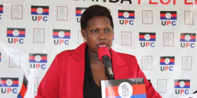 UPC Spokesperson Sharon Arach addressing Journalists on Wednesday