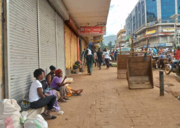 Closed shops in Kampala