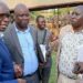 GCW Hon Denis Hamson Obua chats with Prof Willy Okullo of Kyambogo University and Dr Patrick Olet of Gracious Group of Companies after their first meeting for the Coronation Programme.