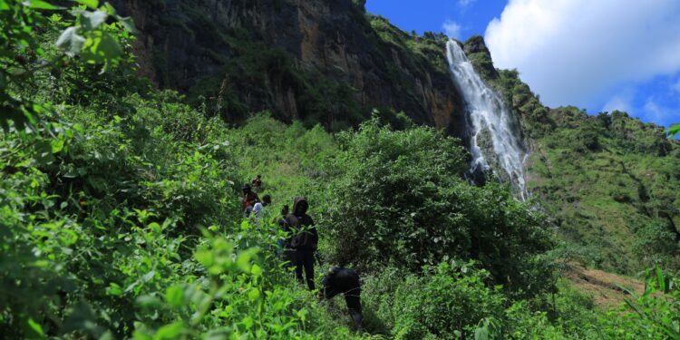 Nakibiso Falls off the Wanale ridge is one of the stunning waterfalls in Elgon Subregion.