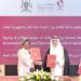 Minister of Labour, Gender & Social Development Hon. Betty Amongi & Dr. Ali Bin Smaikh Al Marri, the Qatari Labour Minister, during the event.