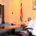 President Ramaphosa and President Museveni in a meeting