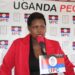UPC Spokesperson Sharon Arach addressing Journalists at Uganda House on Wednesday