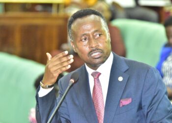 The Chairperson of the Committee on Finance, Hon. Amos Kankunda, speaking during the plenary sitting on Monday, 06 May 2024