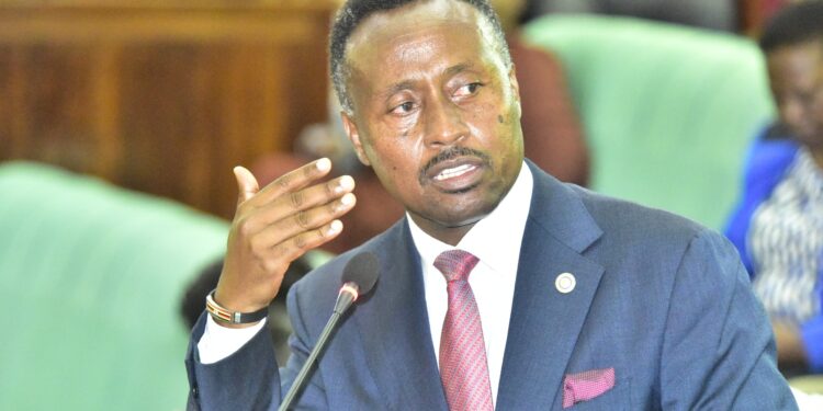 The Chairperson of the Committee on Finance, Hon. Amos Kankunda, speaking during the plenary sitting on Monday, 06 May 2024