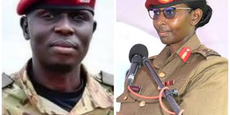 Maj Jimmy Denis Omara and Brig. Gen. Charity Bainababo