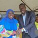 The Masaka City Resident District Commissioners and Deputy Resident District Commissioner Huddu Hussein with Hajjat Hadijja Namyalo the Chairperson of National Resistance Movement (NRM) Office of National Chairman in during Greater Masaka Ghetto Youths Convention.
